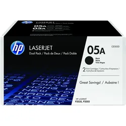 HP 05A 2er-Pack Schwarz Original LaserJet Tonerkartuschen