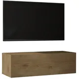 mai & mai Fernsehtisch Lowboard 100x40,2x30 cm Braun Holz, Holzwerkstoff