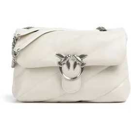 PINKO Love Puff Classic Schultertasche Leder Weiß