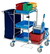 Floorstar 1 Quattro HR 2x120 Estawa Reinigungswagen RW 1Q 2-120 ES , Maße (B x L x H): 74 x 133 x 104 cm