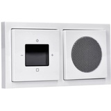 Busch-Jaeger UP-Radio-Set: 8217 U-101 Radio BTconnect DAB+ + 8252-84-101 Zentralscheibe Radio DAB+ + 8223 Lautsprecher + 8253-84 Zentralscheibe + 1722-184K 2-fach Rahmen, future linear studioweiß