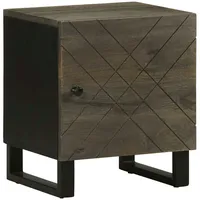 VidaXL Nachttisch Schwarz 40x33x46 cm Massivholz Mango