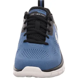 SKECHERS Track Broader Sneakers,Sports Shoes, Blaues Netzgewebe, PU-Rand, schwarzer Rand, 47.5 EU