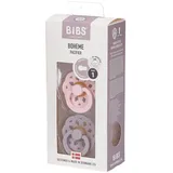Bibs Fopspeen Boheme Blossom - Lilac 0-6 Maanden 2 St Sauger