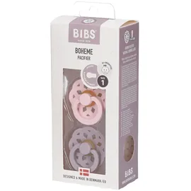Bibs Fopspeen Boheme Blossom - Lilac 0-6 Maanden 2 St Sauger