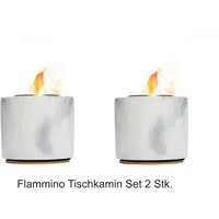 Flammino Design-Tischkamin Weiß