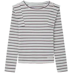 Pepe Jeans für Mädchen. PG503112 Schatz-T-Shirt (8años= 128cm), Lässig, Mehrfarbig, Baumwolle, Langarm, Kinderbekleidung