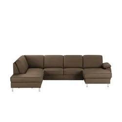 meinSofa Wohnlandschaft mit Sitz- und Rückenbezug aus Leder Kathi , braun , Maße (cm): B: 309 H: 86 T: 235