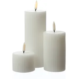 uYuni LED Kerze Thea 10,1 cm weiß