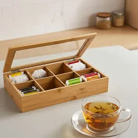 Excellent Houseware Teebeutelbox 32 x 20 x 6,5 cm 1-tlg. transparent