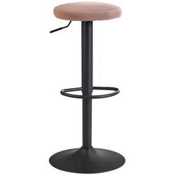 KADIMA DESIGN Barhocker CAMPANIA: 58-79 cm Sitzhöhe, Eisenmaterial, Samt/Wildlederoptik Bezug, 360° drehbar.