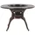 Beliani Gartentisch Dunkelbraun Metall Grillfunktion Elegant Bistromöbel