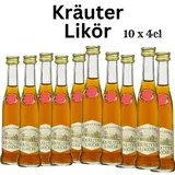 10 x Kräuterlikör 4cl (38%Vol) Mecklenburger Kräuterschnaps kleine Flaschen