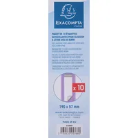 Exacompta 5388E 10er Pack Ordner-Rückenschild. Etiketten 80 x 180