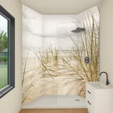 yourplate Duschrückwände mit individueller Größe (3 Rückwände – Premium Matt – bsmar01) – Duschrückwand Alu mit Feuchtigkeitsschutz – Rückwand Dusche zur einfachen Montage
