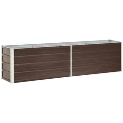 vidaXL Garten-Hochbeet Verzinkter Stahl 240×40×45 cm Braun