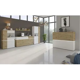 Möbel Kraft Highboard 166 x 132 x 40 cm Weiß