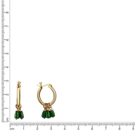 Celesta Ohrstecker CELESTA gelb 925 Sterling Silber vergoldet Malachit one-size