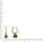 Celesta Ohrstecker CELESTA gelb 925 Sterling Silber vergoldet Malachit one-size
