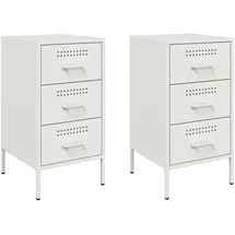 vidaXL Nachtschrank 2 Stk. 36 x 39 x 68 cm Weiß