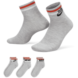 Nike Everyday Essential 3er Pack grey heather/schwarz/weiß/orange 42-46