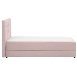 Home Affaire Boxbett HOME AFFAIRE "Mieke", rosa (flamingo), B:103cm L:210cm, Struktur imprägniert (100%), Komplettbetten, Boxspringbett, incl. Bettkasten und Topper, Bezug imprägniert, 2 Breiten