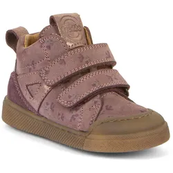 Rosario High Top Mädchen Lederschuhe mit Klettverschluss, Rosa (Flowers)