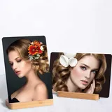 AptoFun Foto auf Aluminium mit Bambus-Sockel, individuelle selbstgestaltete Fotogeschenke mit Ihren eigenen Fotos und Texten auf Aluminiumplatte, Fotogeschenke (178 * 127 mm)