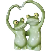 FD Dekofigur Froschpaar 21 cm grün