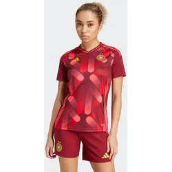 Fußballtrikot ADIDAS PERFORMANCE "DFB A JSY W", Damen, Gr. L, team coll burgundy 2, Obermaterial: 100% Polyester, sportlich, Rundhals, Kurzarm, Trikots, DFB Away Trikot Damen Europameisterschaft EM 25