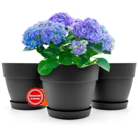 BigDean Übertopf rund Ø 30 x 25,5 cm Anthrazit