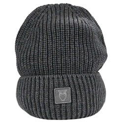 KnowledgeCotton Apparel Beanie - Baumwolle - Dunkelgrau