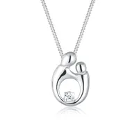 Elli DIAMONDS Halskette Mutter Kind Verbunden mit Diamant 0,03 ct. Silber