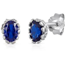 Paar Ohrstecker FIRETTI "Schmuck Geschenk Silber 925 Ohrschmuck Edelstein Spinell", bunt (silberfarben, blau, blau), Ohrringe, Damen, Silber 925 (Sterlingsilber), mit Spinell (synth.)