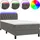 vidaXL Boxspringbett 100 x 200 cm Dunkelgrau