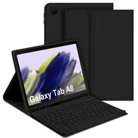 GOOJODOQ für Samsung Galaxy Tab A8 10,5" 2022 Tastatur Hülle, QWERTZ Abnehmbare Tastatur mit Schutzhülle für Galaxy Tab A8 10,5 Zoll 2022 (SM-X200/X205/X207), Schwarz