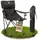 BigDean Campingstuhl Luxus Faltbar Schwarz