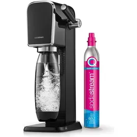 Sodastream Art black + Kunststoffflasche + CO2-Zylinder