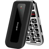 artfone Seniorenhandy Ohne Vertrag, Klapphandy Tastenhandy Seniorentelefon Handy für Senioren Kinder Notruf mit 2,4 Zoll Farbdisplay, Dual SIM, SOS Notruftaste, Taschenlampe, 1200 mAh Akku-Schwarz