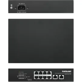 Intellinet Network Solutions Intellinet 8-Port Gigabit Ethernet PoE+ Switch mit 2 RJ45 Gigabit Uplink-Ports