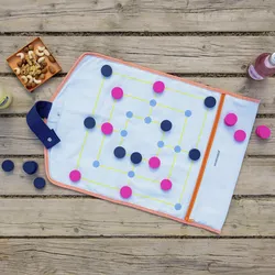 REMEMBER Textiles Brettspiel "Roll-Up" - aufrollbar mit Tasche - 53 x 35 cm