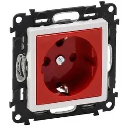 Legrand 753131 Valena Life Schutzkontaktsteckdose Codiert Farbe: Rot 1