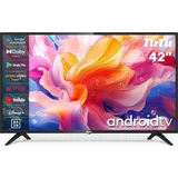 TuTu 42 Zoll (106 cm) Full HD Android TV mit Wifi, APP Store, Triple Tuner, Bluetooth, USB, HDMI und integriertem Chromecast (TUS42FD1A)