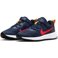 Nike Revolution 6 Sneaker, Midnight Navy/Bright Crimson-Black, 30