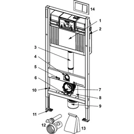 TECE base WC-Set mit Betätigungsplatte weiß, 9400400