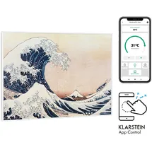 Klarstein Wonderwall Air Art Smart Infrarotheizung 80x60cm 500W Wandmontage Welle