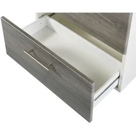 WELLTIME Waschbeckenunterschrank WELLTIME "Trento, verschiedene Ausführungen und Farben", silber (eiche rauchsilber), B:60cm H:54cm T:35cm, Holzwerkstoff, MDF, Schränke, Waschbeckenunterschrank, Badmöbel, Breite 60 cm, Beckenunterschrank auf Füßen, Made in Germany
