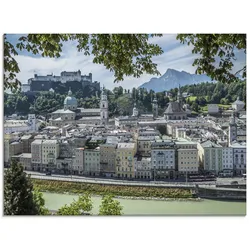 Artland Glasbild »Salzburg Blick auf die Altstadt«, Österreich, (1 St.), in verschiedenen Größen Artland Farbe Bild(er): grau