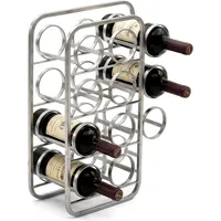 FineBuy Weinregal 34 x 15 x 47 cm Silber