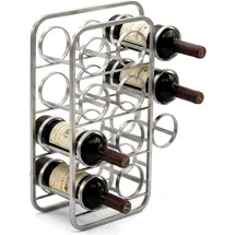 FineBuy Weinregal 34 x 15 x 47 cm Silber